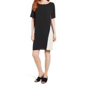 Color Blocked Silk Georgette Crepe Dress